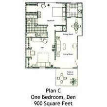 1 Bed 1.5 Bath (C) 204 floor plan
